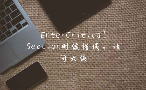 EnterCriticalSection时候错误，请问大侠
