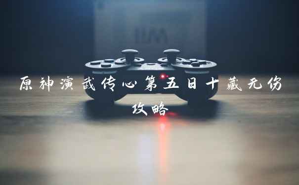 原神演武传心第五日十藏无伤攻略