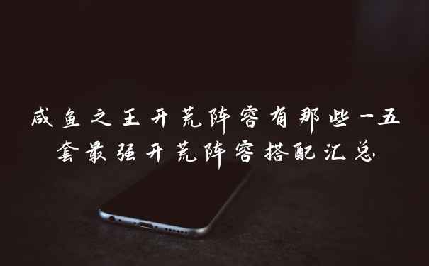 咸鱼之王开荒阵容有那些-五套最强开荒阵容搭配汇总