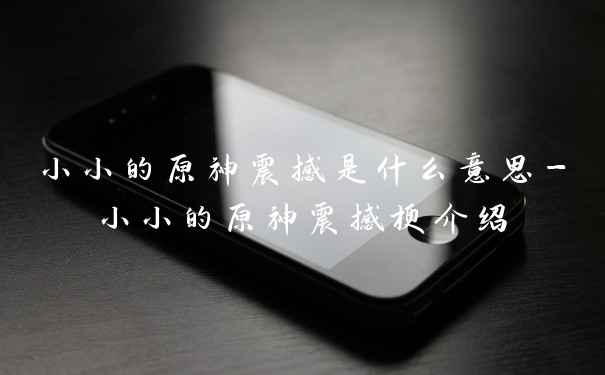 小小的原神震撼是什么意思-小小的原神震撼梗介绍
