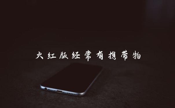 火红版经常有携带物