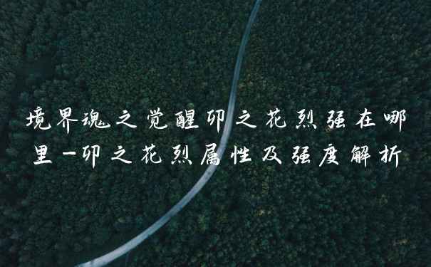 境界魂之觉醒卯之花烈强在哪里-卯之花烈属性及强度解析