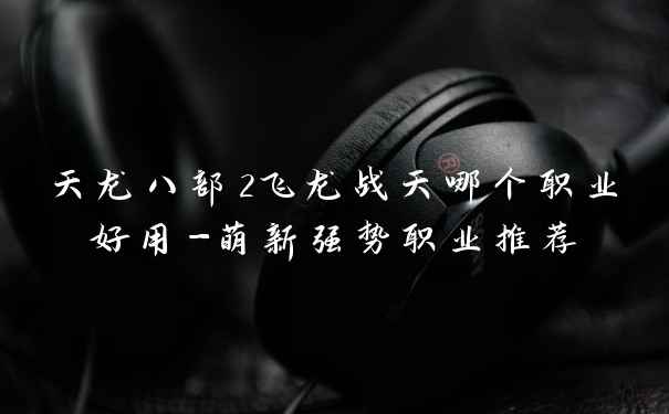 天龙八部2飞龙战天哪个职业好用-萌新强势职业推荐