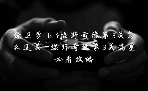 保卫萝卜4绿野奇缘第3关怎么通关-绿野奇缘第3关满星必看攻略