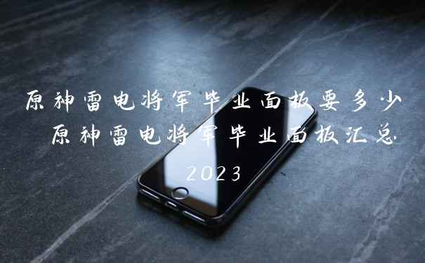 原神雷电将军毕业面板要多少 原神雷电将军毕业面板汇总2023