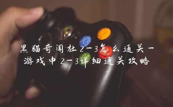 黑猫奇闻社2-3怎么通关-游戏中2-3详细通关攻略