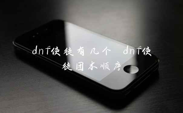 dnf使徒有几个 dnf使徒团本顺序