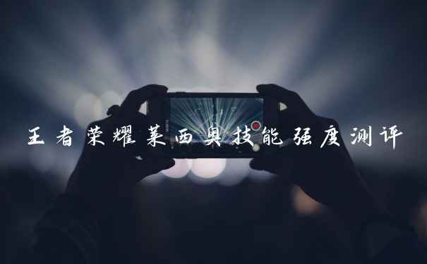 王者荣耀莱西奥技能强度测评
