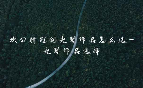 坎公骑冠剑光琴饰品怎么选-光琴饰品选择