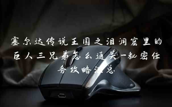 塞尔达传说王国之泪洞窟里的巨人三兄弟怎么通关-秘密任务攻略汇总