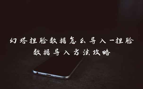 幻塔捏脸数据怎么导入-捏脸数据导入方法攻略