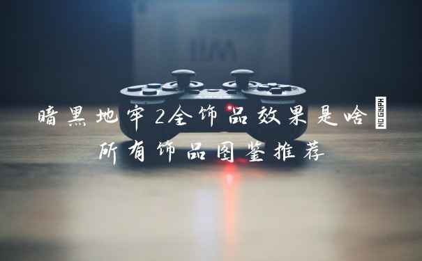 暗黑地牢2全饰品效果是啥_所有饰品图鉴推荐