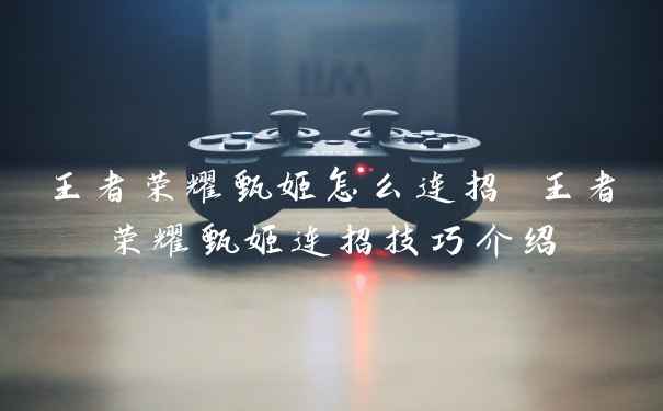 王者荣耀甄姬怎么连招 王者荣耀甄姬连招技巧介绍