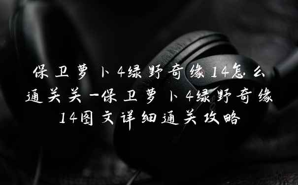 保卫萝卜4绿野奇缘14怎么通关关-保卫萝卜4绿野奇缘14图文详细通关攻略