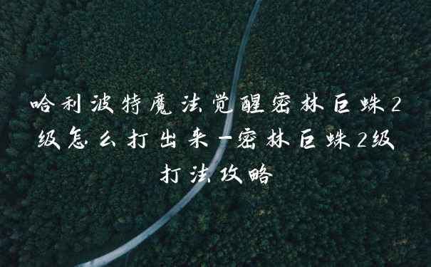 哈利波特魔法觉醒密林巨蛛2级怎么打出来-密林巨蛛2级打法攻略