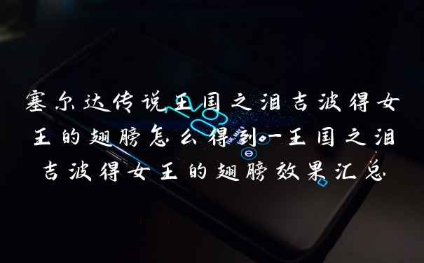 塞尔达传说王国之泪吉波得女王的翅膀怎么得到-王国之泪吉波得女王的翅膀效果汇总