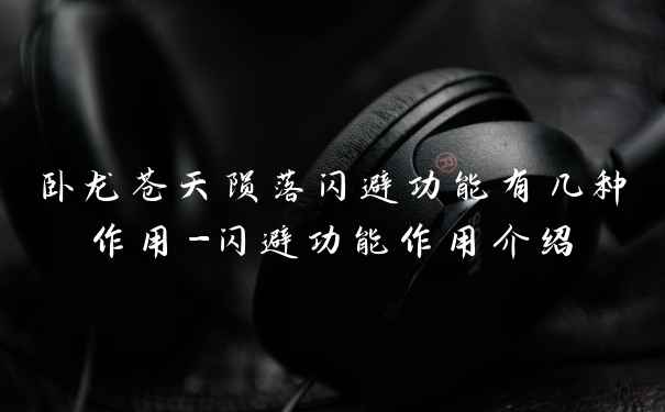 卧龙苍天陨落闪避功能有几种作用-闪避功能作用介绍