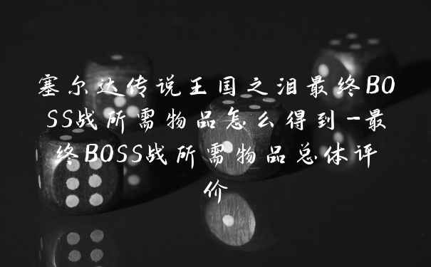 塞尔达传说王国之泪最终BOSS战所需物品怎么得到-最终BOSS战所需物品总体评价