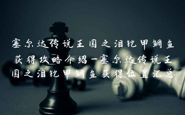 塞尔达传说王国之泪铠甲鲷鱼获得攻略介绍-塞尔达传说王国之泪铠甲鲷鱼获得位置汇总