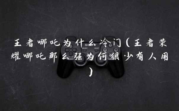 王者哪吒为什么冷门（王者荣耀哪吒那么强为何很少有人用）