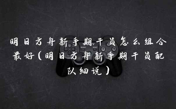 明日方舟新手期干员怎么组合最好（明日方舟新手期干员配队细说）