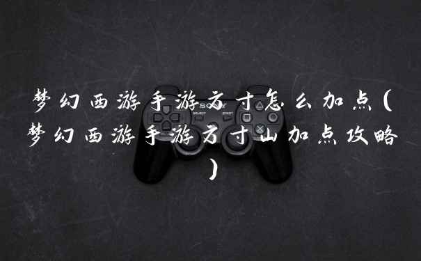 梦幻西游手游方寸怎么加点（梦幻西游手游方寸山加点攻略）