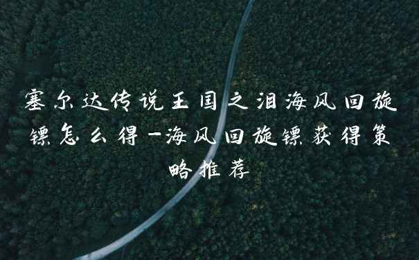 塞尔达传说王国之泪海风回旋镖怎么得-海风回旋镖获得策略推荐