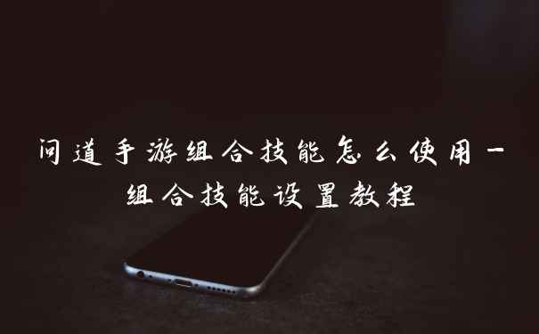 问道手游组合技能怎么使用-组合技能设置教程