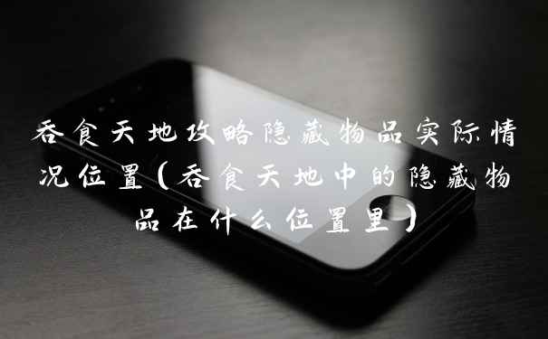 吞食天地攻略隐藏物品实际情况位置（吞食天地中的隐藏物品在什么位置里）
