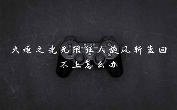 火炬之光无限狂人旋风斩蓝回不上怎么办