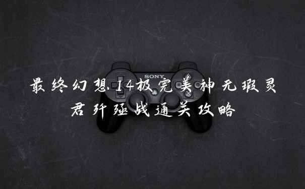 最终幻想14极完美神无瑕灵君歼殛战通关攻略