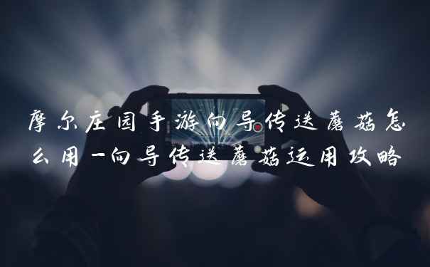 摩尔庄园手游向导传送蘑菇怎么用-向导传送蘑菇运用攻略