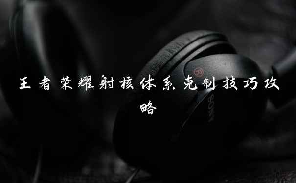 王者荣耀射核体系克制技巧攻略