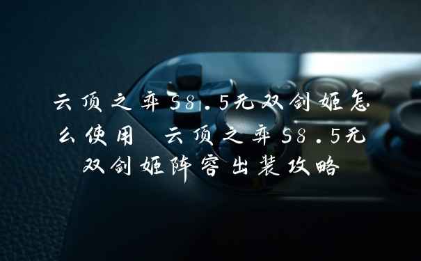云顶之弈s8.5无双剑姬怎么使用 云顶之弈s8.5无双剑姬阵容出装攻略