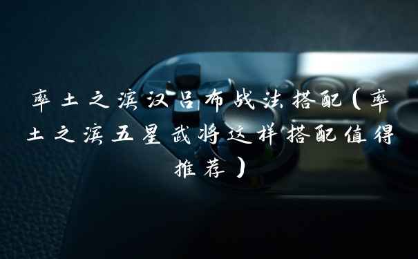 率土之滨汉吕布战法搭配（率土之滨五星武将这样搭配值得推荐）