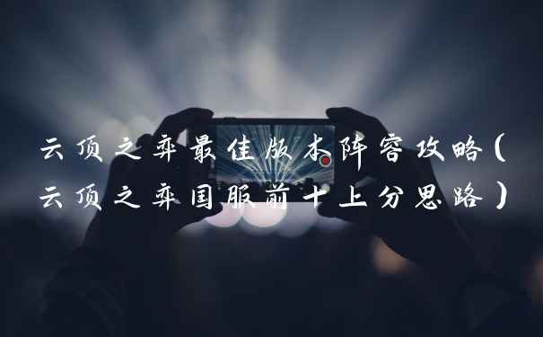 云顶之弈最佳版本阵容攻略（云顶之弈国服前十上分思路）