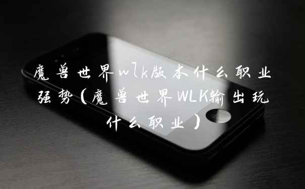 魔兽世界wlk版本什么职业强势（魔兽世界WLK输出玩什么职业）