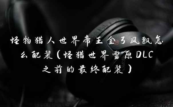 怪物猎人世界帝王金弓风飘怎么配装（怪猎世界雪原DLC之前的最终配装）