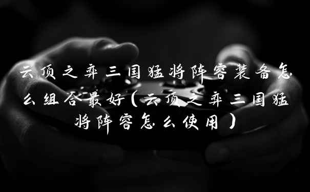 云顶之弈三国猛将阵容装备怎么组合最好（云顶之弈三国猛将阵容怎么使用）