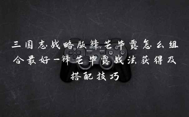 三国志战略版锋芒毕露怎么组合最好-锋芒毕露战法获得及搭配技巧