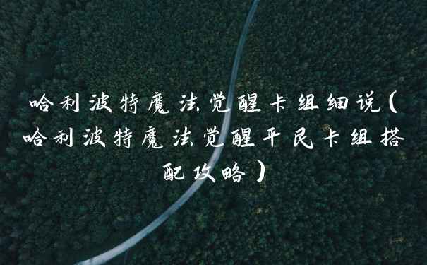 哈利波特魔法觉醒卡组细说(哈利波特魔法觉醒平民卡组搭配攻略)