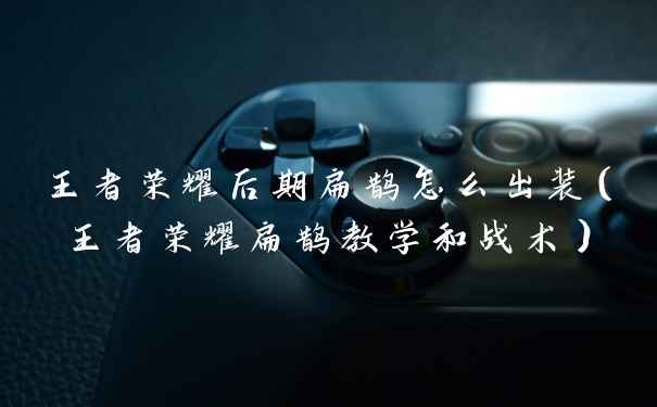 王者荣耀后期扁鹊怎么出装（王者荣耀扁鹊教学和战术）