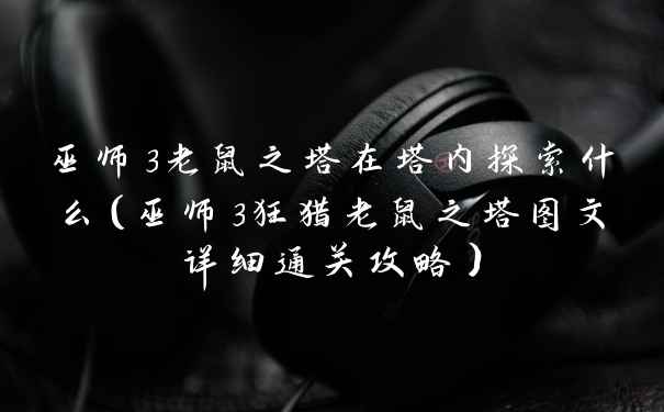 巫师3老鼠之塔在塔内探索什么（巫师3狂猎老鼠之塔图文详细通关攻略）