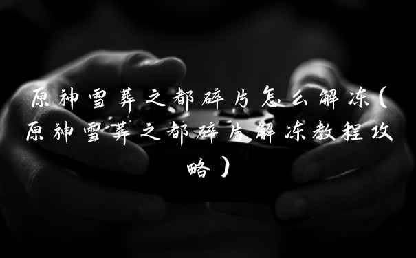 原神雪葬之都碎片怎么解冻（原神雪葬之都碎片解冻教程攻略）