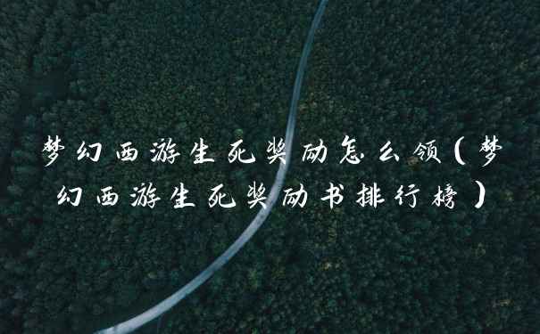 梦幻西游生死奖励怎么领（梦幻西游生死奖励书排行榜）