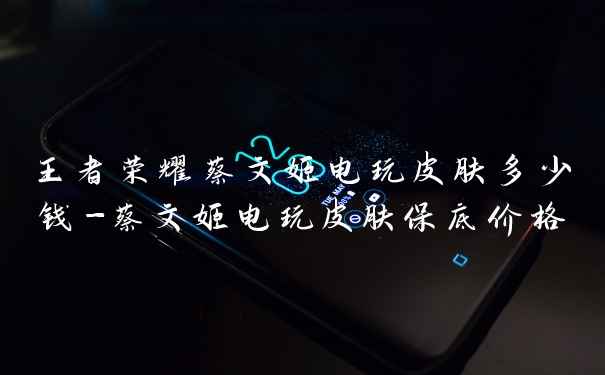 王者荣耀蔡文姬电玩皮肤多少钱-蔡文姬电玩皮肤保底价格