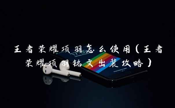 王者荣耀项羽怎么使用（王者荣耀项羽铭文出装攻略）