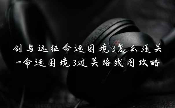 剑与远征命运困境3怎么通关-命运困境3过关路线图攻略