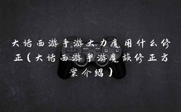 大话西游手游大力魔用什么修正（大话西游手游魔族修正方案介绍）