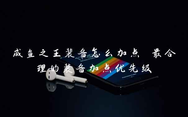咸鱼之王装备怎么加点 最合理的装备加点优先级